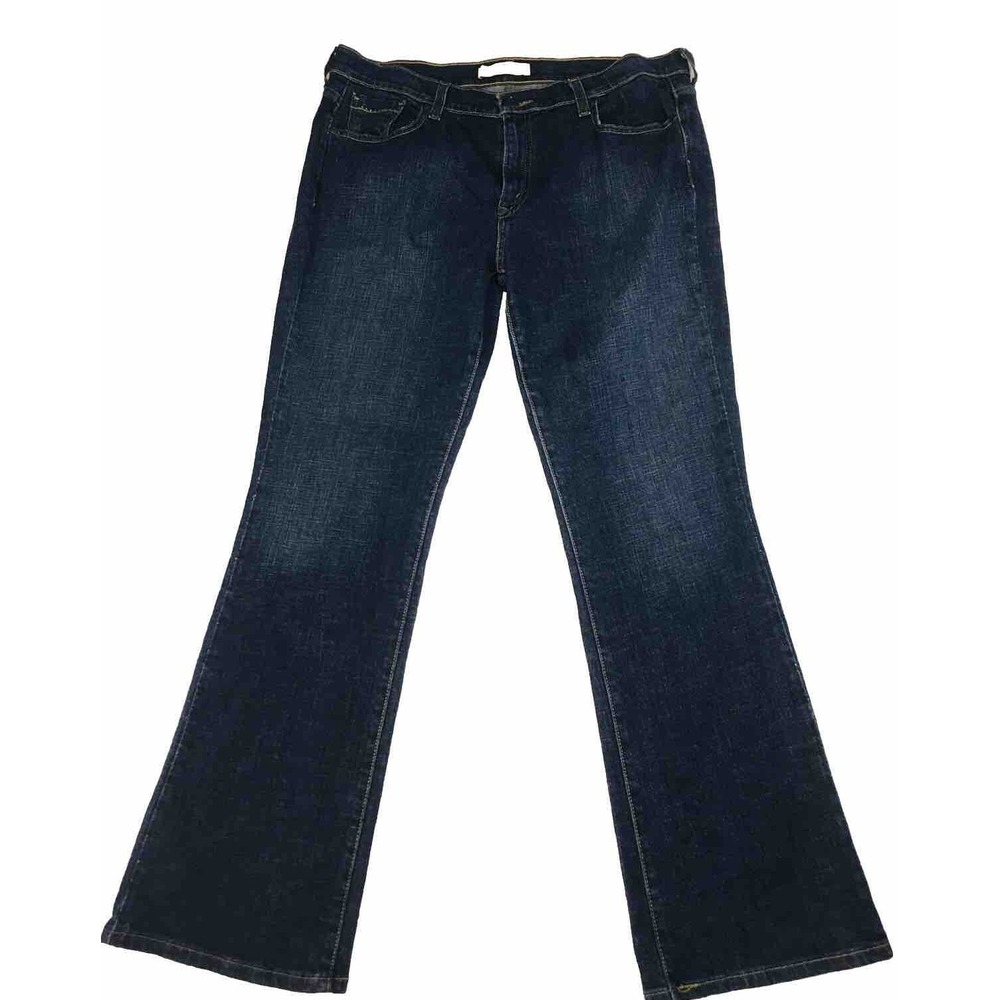 Womens Levi's 515 Boot Cut Stretch Jeans embellished Size 14 Blue. 30" Inseam.